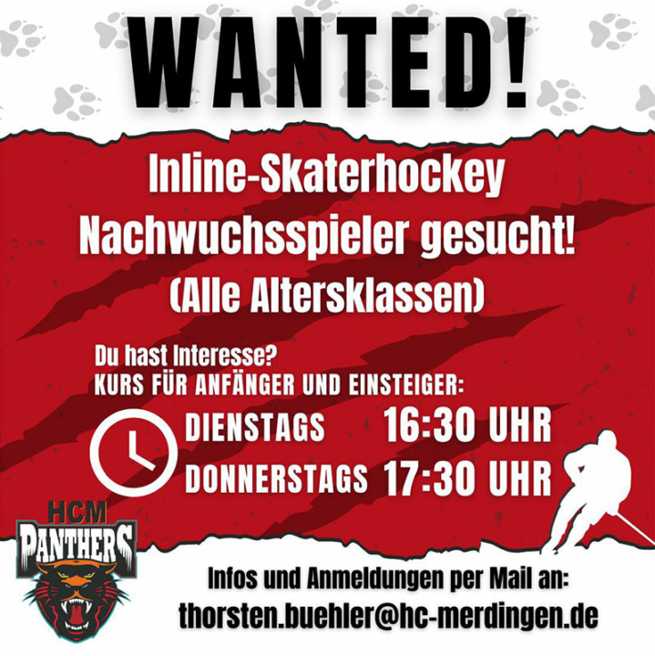 Laufschule Plakat Inline Hockey Merdingen